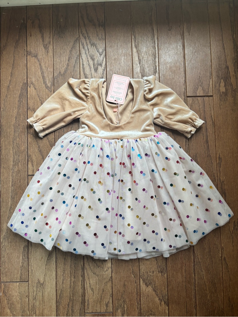Ollie Jay Diana Dress Confetti Cream Dress NWT size 2T - Picture 6 of 10